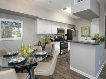 Dining room and kitchen view